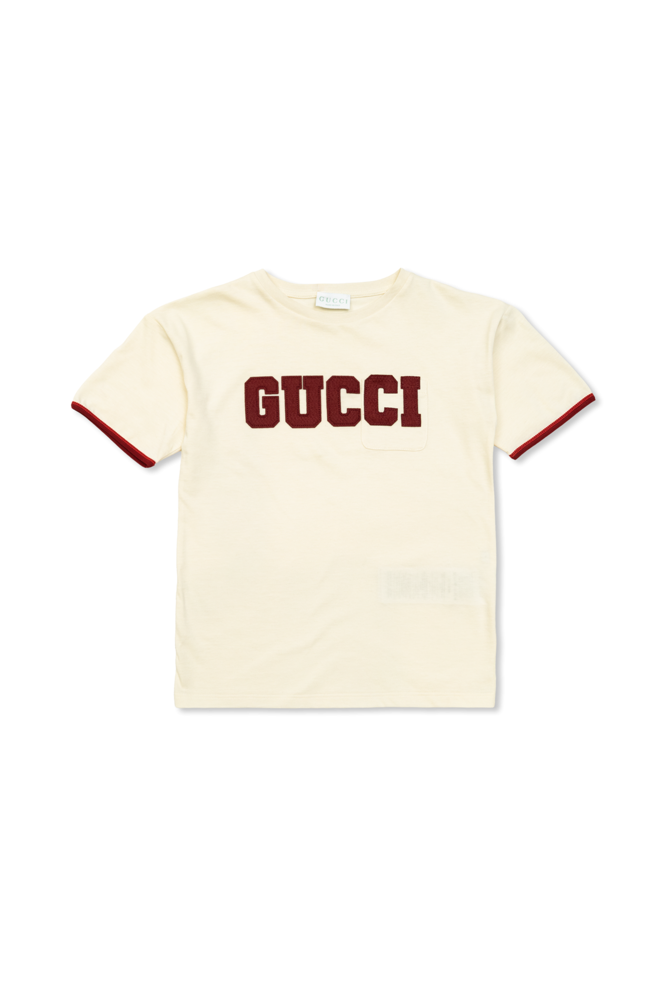 Cream T-shirt with pocket Gucci Kids - Vitkac GB